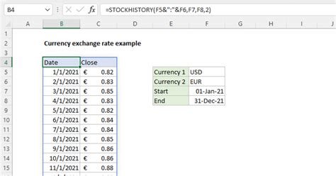 formula for exchange rate in excel|More.